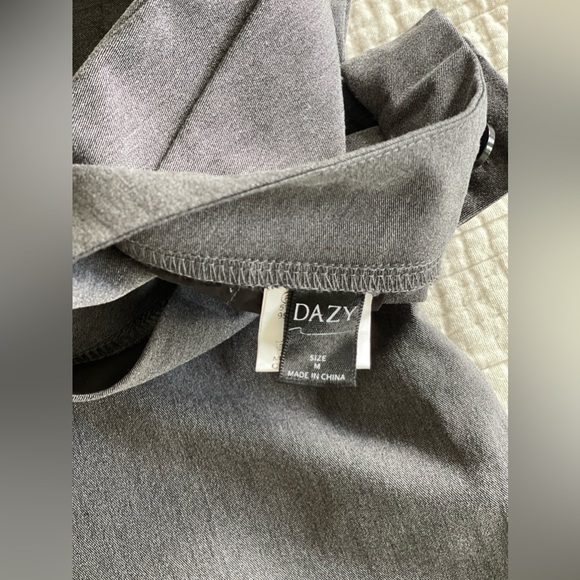 Grey Dazy Slant Pocket Solid Tailored Pants - Picture 5 of 8